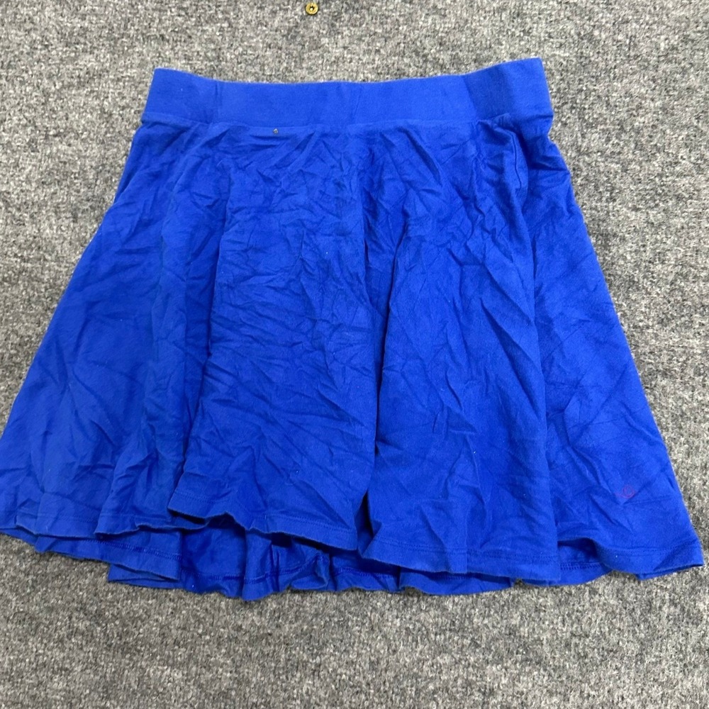 SO Skirt Womens Size L Royal Blue Skater Mini Stretch Cotton Casual Flared